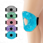 Silver-Purple Cooling Knee Brace – Adjustable Hot & Cold Compress Wrap
