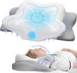 Pulatree Odorless Orthopedic Memory Foam Pillow – Ergonomic Cervical Pillow for Neck & Shoulder Pain Relief