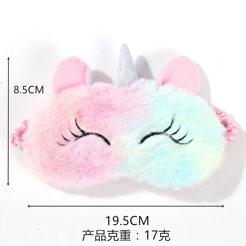 Cartoon Unicorn Sleeping Mask – Cute Anime Eye Shade for Kids, Travel & Party Gifts - Image 4