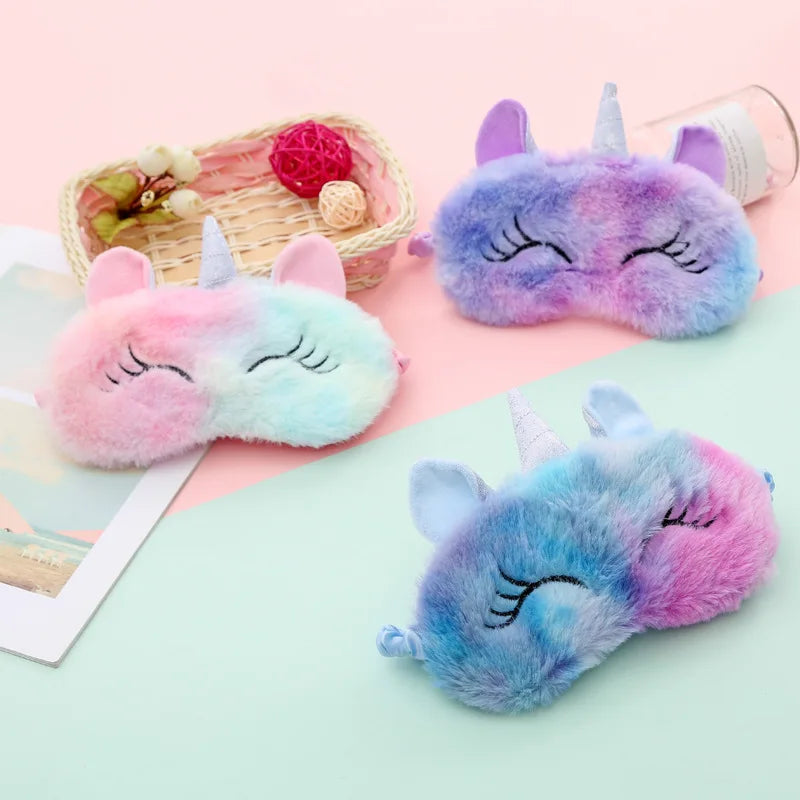 Cartoon Unicorn Sleeping Mask – Cute Anime Eye Shade for Kids, Travel & Party Gifts - Image 2
