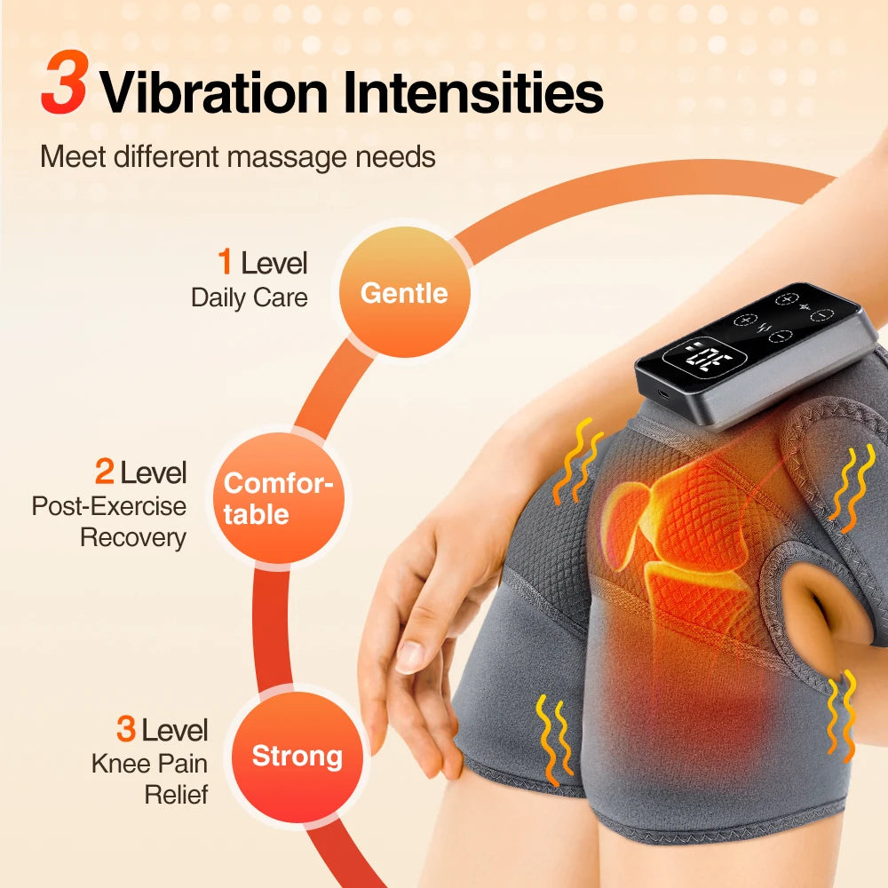 Electric Knee Massager with Heat Therapy and Adjustable Vibration - Image 3