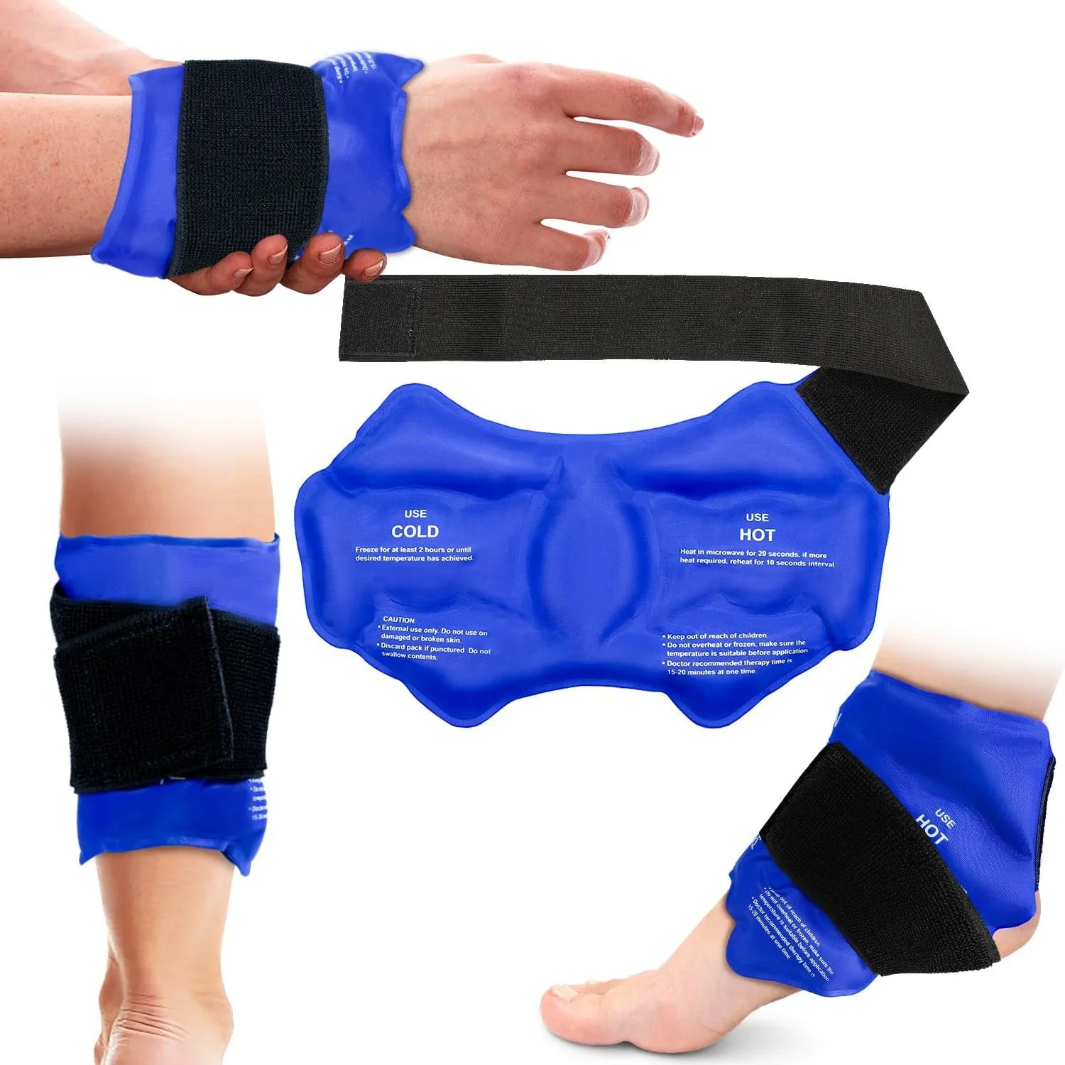 Ankle Brace Ice Pack Wrap – Reusable Hot & Cold Therapy Gel Support for Pain Relief & Sprains - Image 8