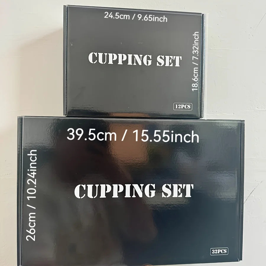 32-Piece Cupping Therapy Set – Vacuum Massage Kit with Hand Pump - Image 4