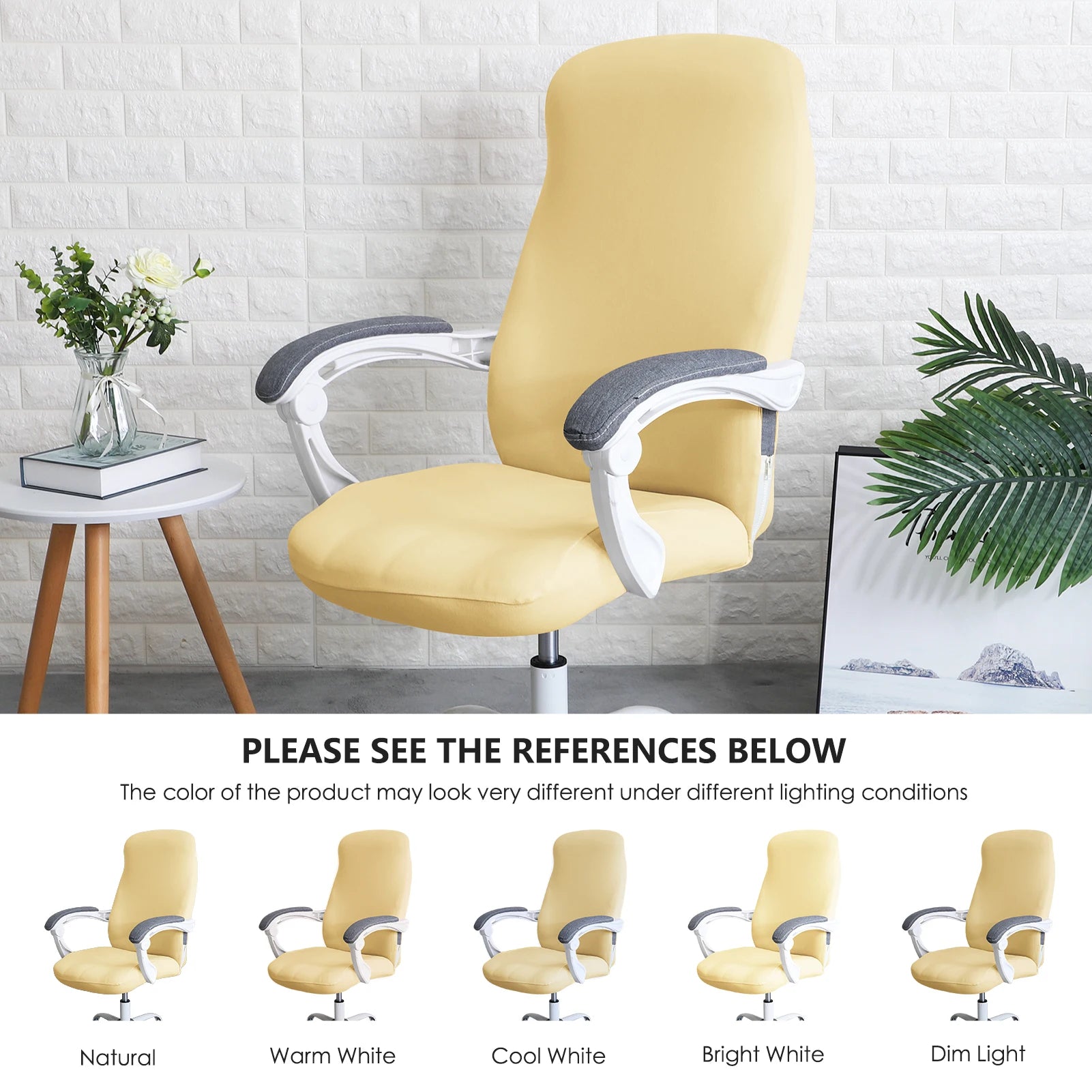 Universal Elastic Armrest Covers – Solid Color, Washable & Dustproof (1 Pair) - Image 5