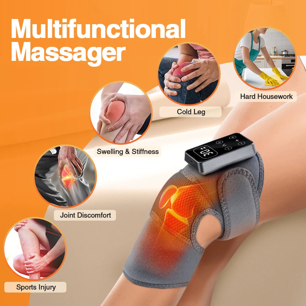 Electric Knee Massager with Heat Therapy and Adjustable Vibration - Image 2