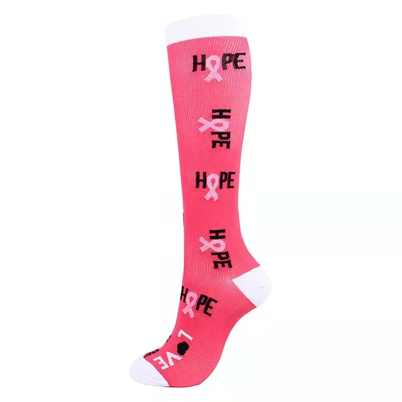 20–30mmHg Compression Socks – Pink Knee-High Stockings for Varicose Veins, Pain Relief & Circulation Support - Image 9