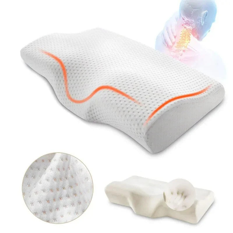Butterfly-Shaped Memory Foam Orthopedic Pillow