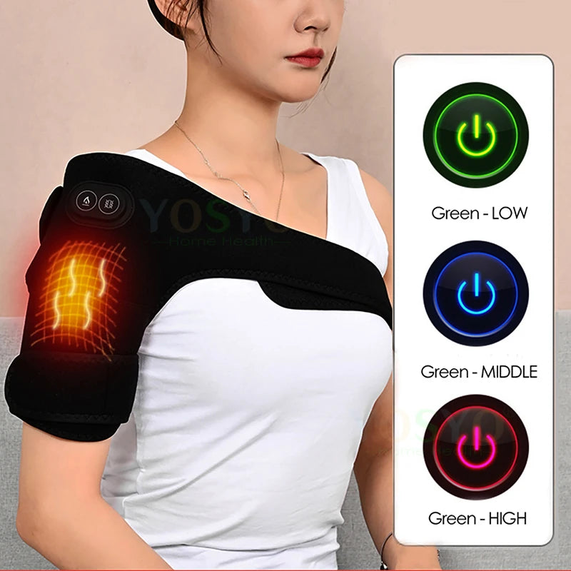 Electric Heated Shoulder & Knee Brace – Vibration Massage with Far Infrared Heat - Image 2