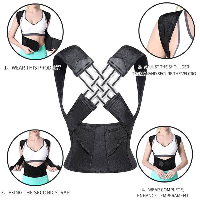 Adjustable Back Posture Corrector – Shoulder Brace & Spine Support for Men and Women - Image 6