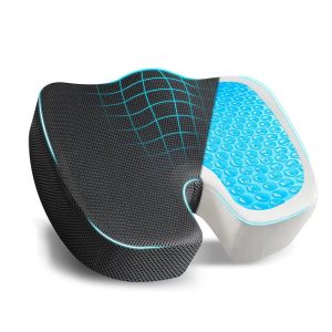 Gel Orthopedic Memory Foam Seat Cushion – U-Shaped Coccyx Support for Car, Office & Travel