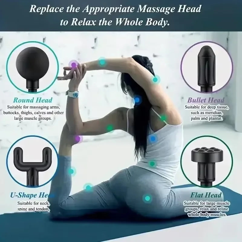 USB Mini Massage Gun – Portable Fascial Muscle Relaxation Device for Neck, Back & Full-Body Recovery - Image 4