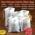 Disposable Tea Filter Bags – Non-Woven Fabric Empty Tea Bags with String & Heat Seal