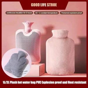 Winter Hot Water Bottle 1L/2L – Plush Foot Warmer & Belly Warmer Bag