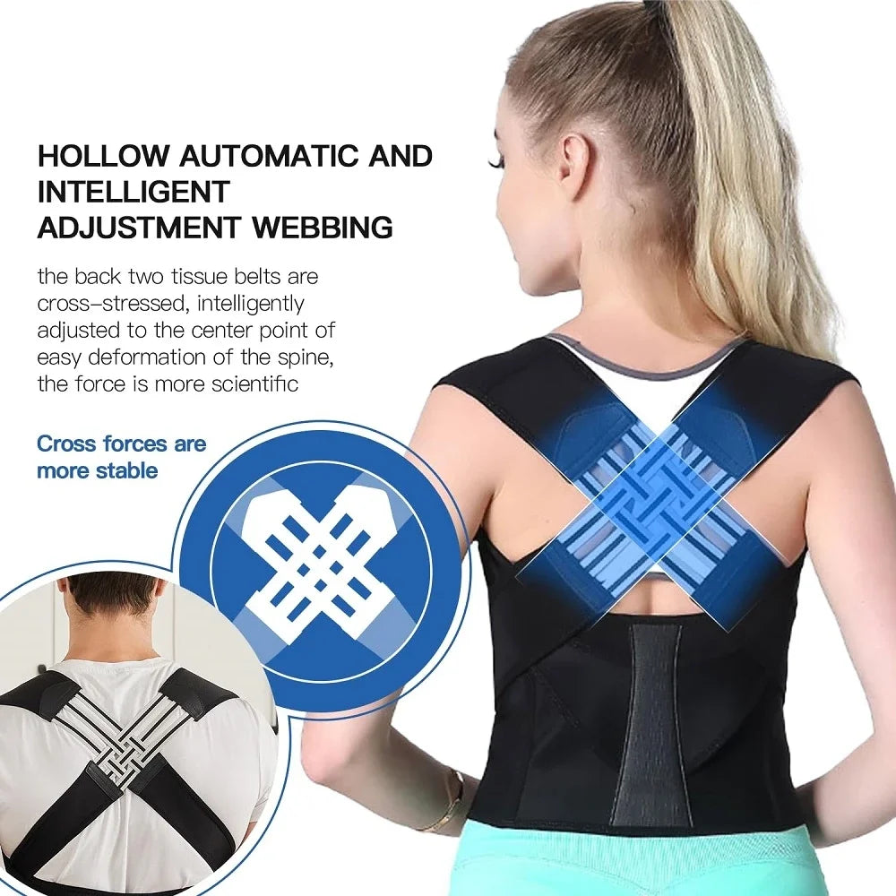 Back Brace Posture Corrector – Adjustable Full Back Support for Men & Women - Image 3
