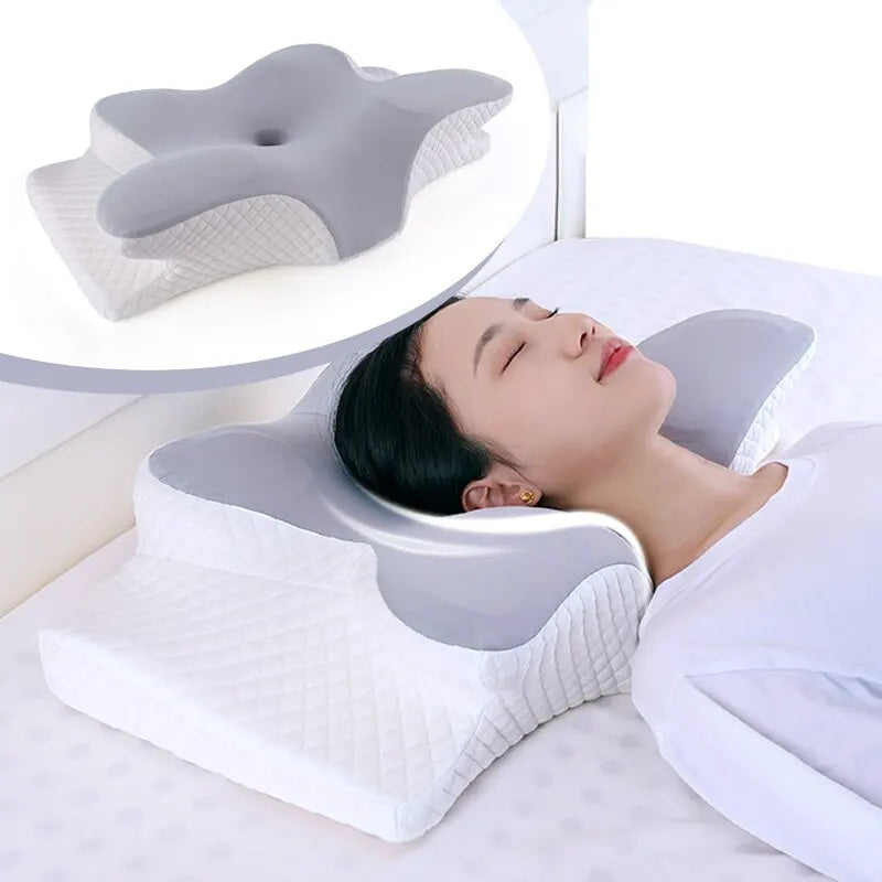 Butterfly-Shaped Memory Foam Pillow – Orthopedic Cervical Pillow for Neck Pain Relief