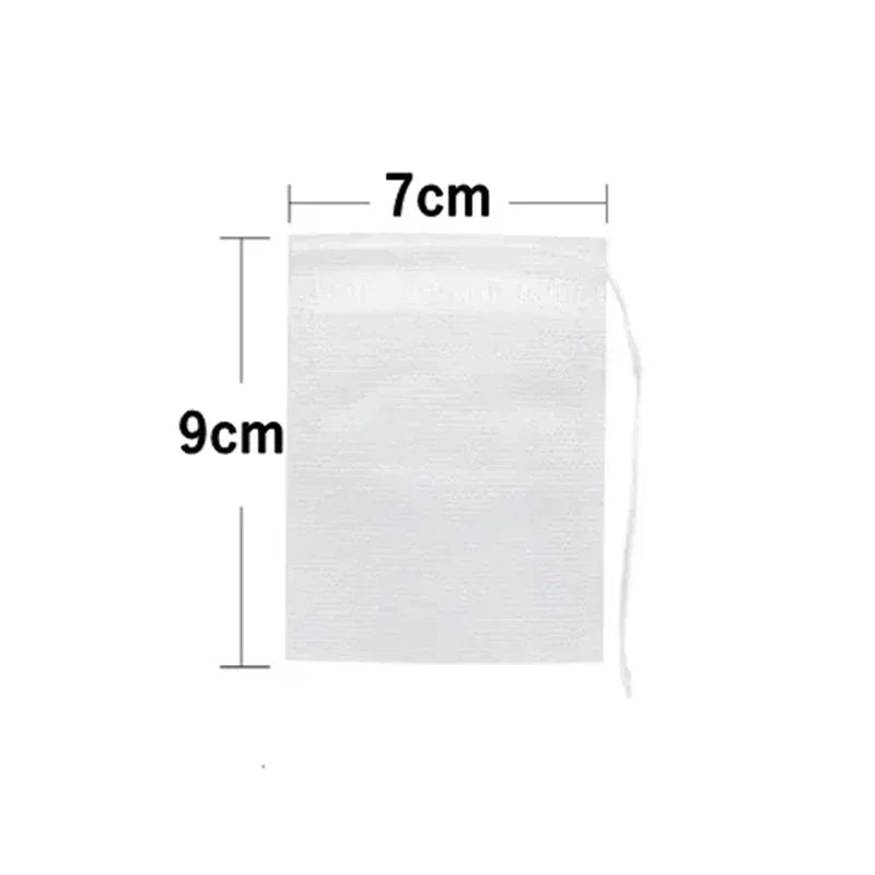 200/50PCS Disposable Tea Filter Bags – Non-Woven Fabric with Drawstring - Image 7
