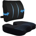 Coccyx Cushion Set – Orthopedic Memory Foam Seat & Back Support for Car, Office & Home