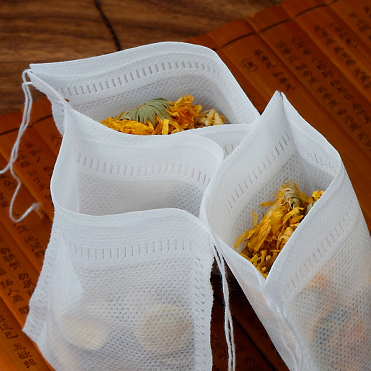 100PCS Disposable Tea Filter Bags – Food-Grade Non-Woven Fabric with String & Heat Seal - Image 6