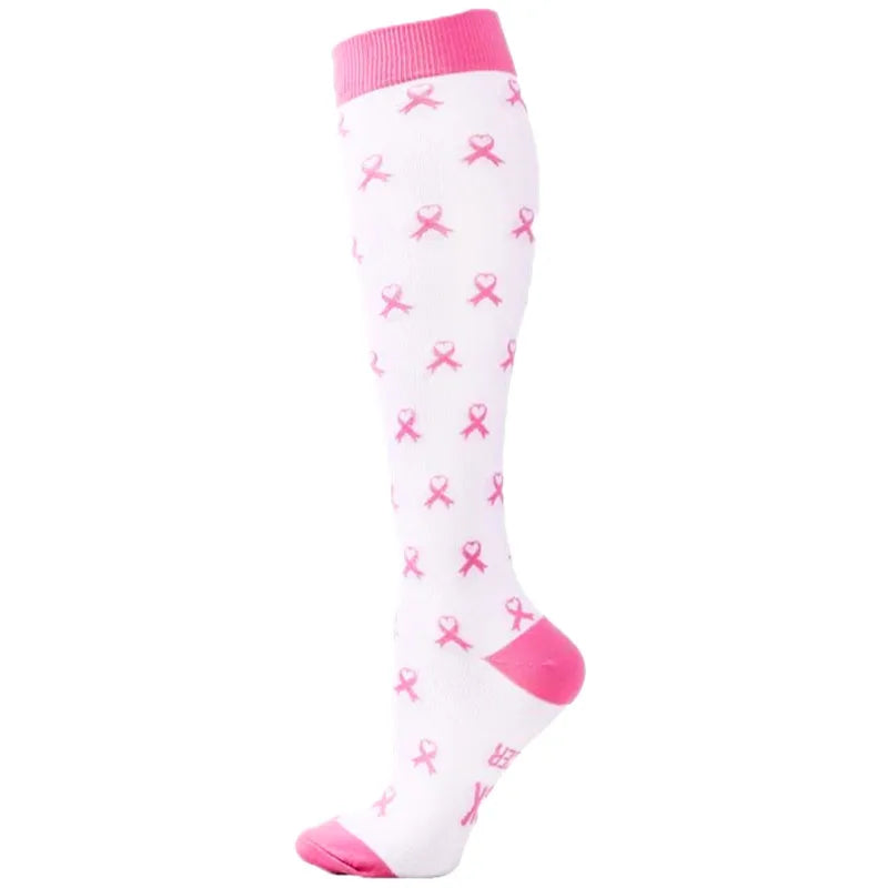 20–30mmHg Compression Socks – Pink Knee-High Stockings for Varicose Veins, Pain Relief & Circulation Support - Image 13